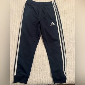 Adidas Kids Dark Blue Joggers with White Stripes